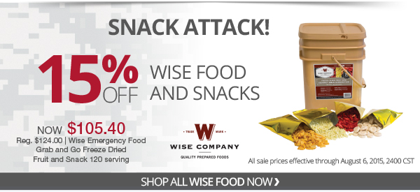 15% off Wise Food
